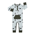 NR BELAN J | LONG SLEEVE POCKET ROMPER | BLACK BEARS