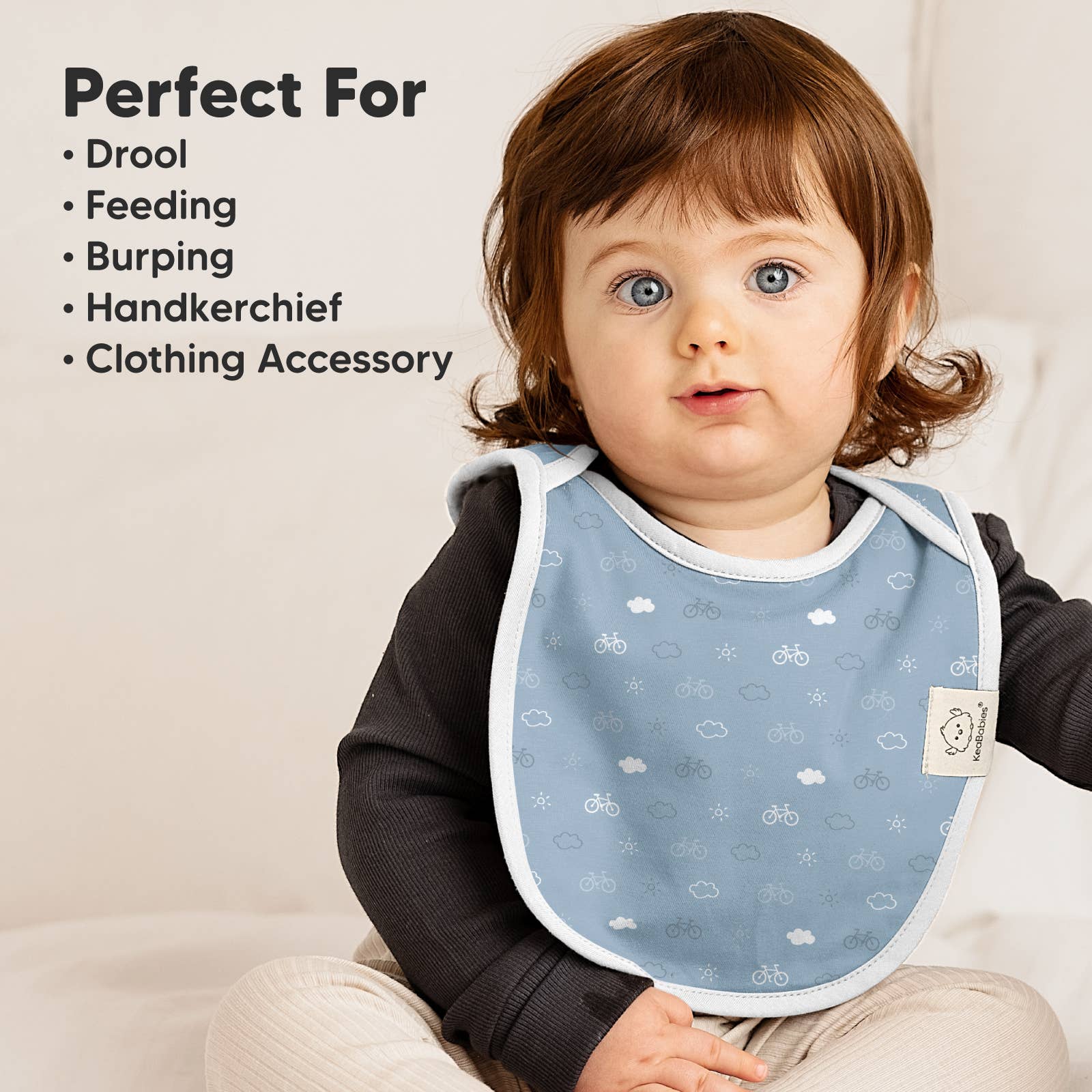 NR KEABABIES 8-PACK HALLO DROOL BIBS | VESSELS