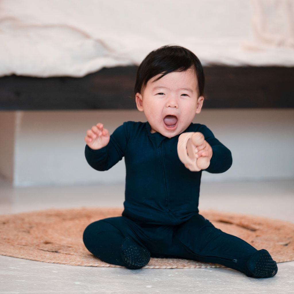 NR PIP + PHEE BAMBOO FOOTED SLEEPER | ARCTIC BLUE | 0-3