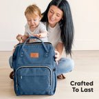 NR KEABABIES DIAPER BAG BACK PACK | STEEL BLUE