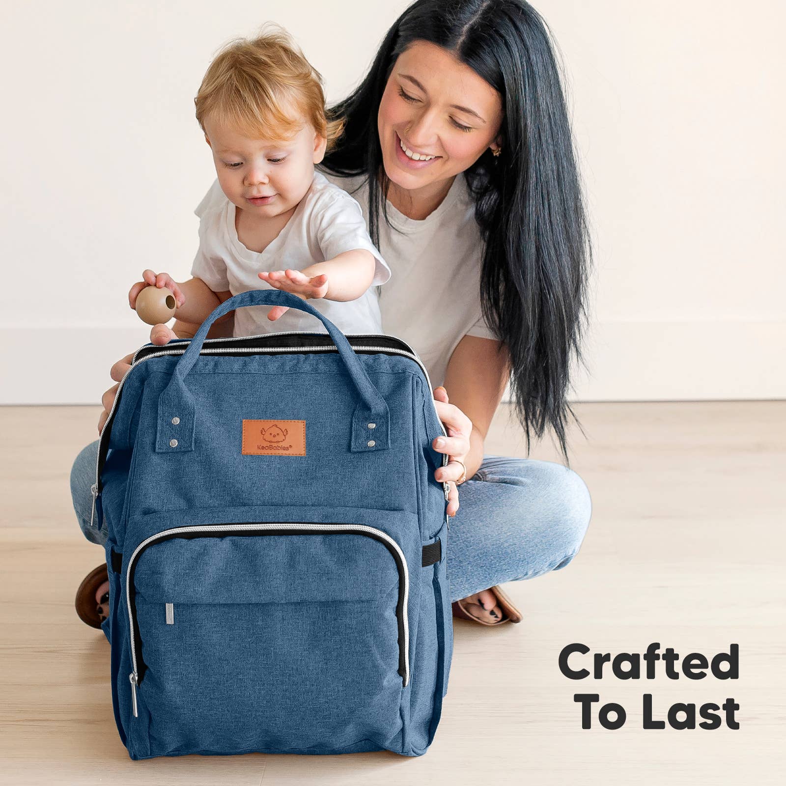 NR KEABABIES DIAPER BAG BACK PACK | STEEL BLUE