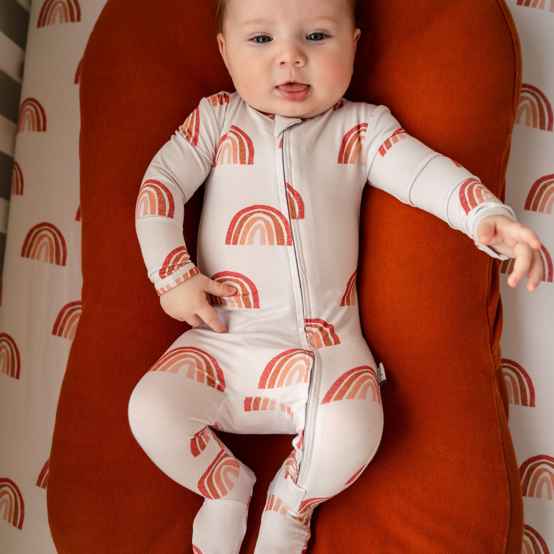 NR PIP + PHEE BAMBOO FOOTED SLEEPER | SANDSTONE | NEWBORN