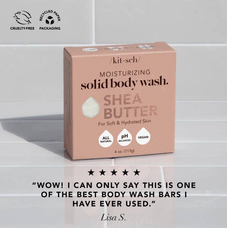 NR KITSCH SHEA BUTTER EXFOLIATING BODY WASH BAR
