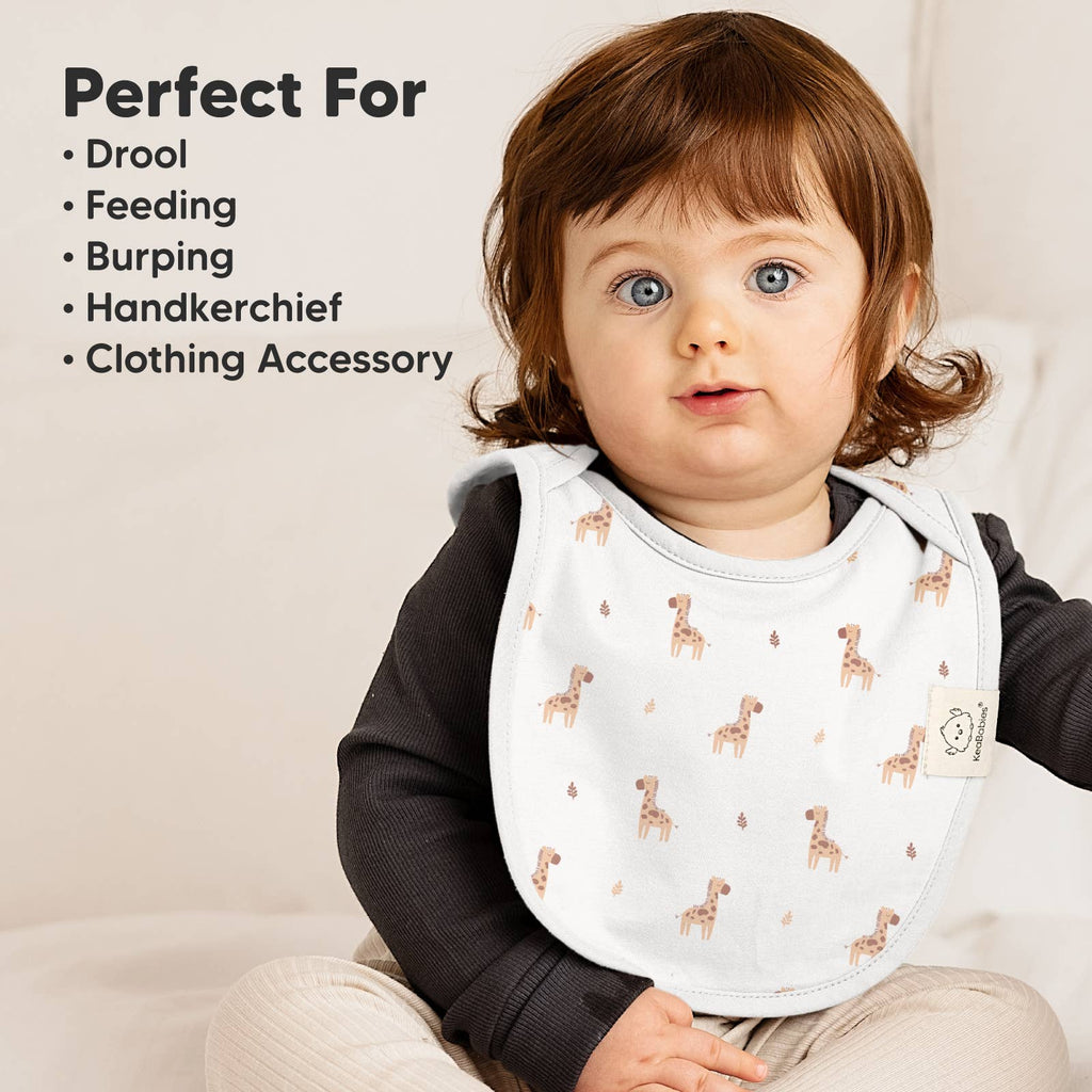 NR KEABABIES 8-PACK HALLO DROOL BIBS | WILDERNESS