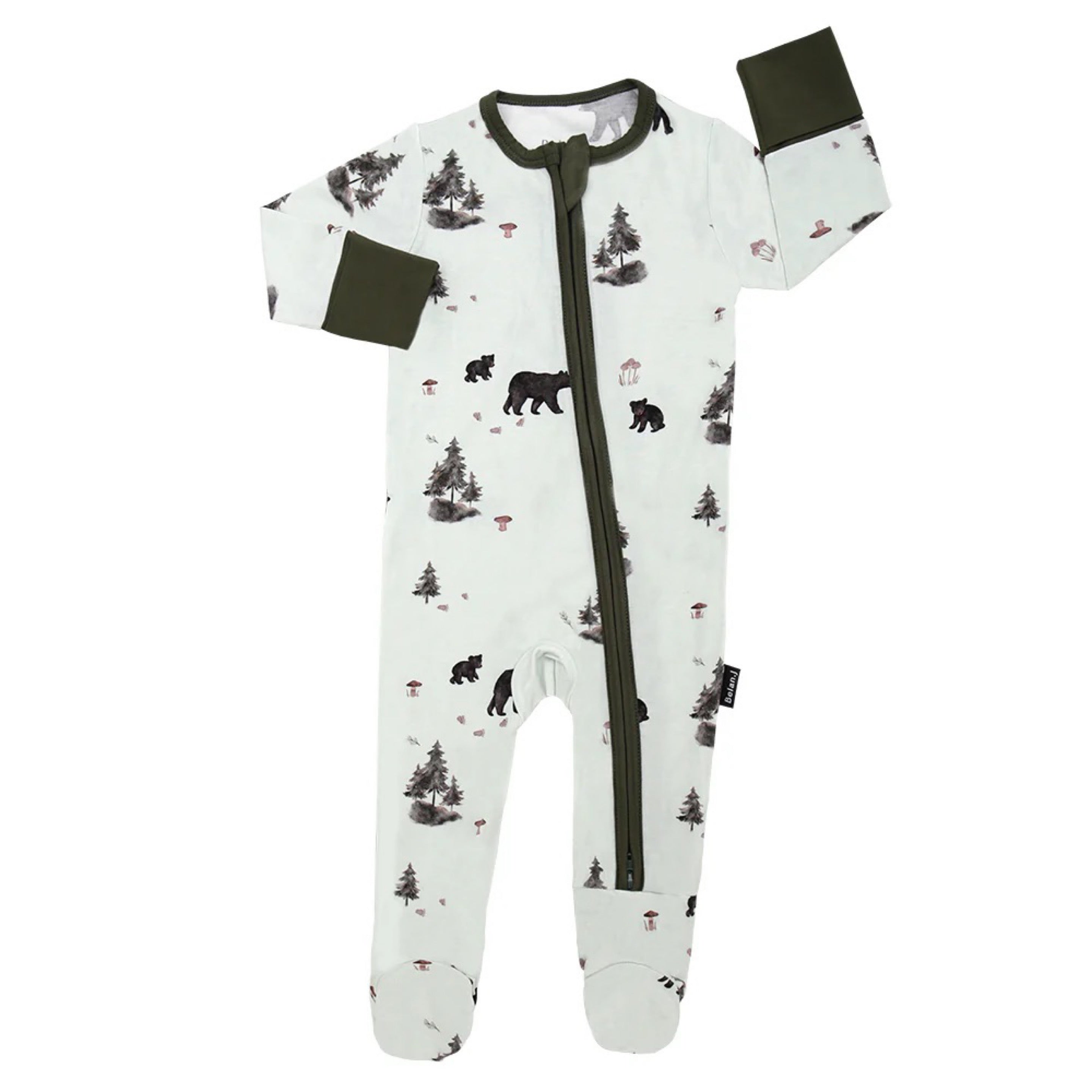 NR PREEMIE | BELAN J FOOTED SLEEPER | BLACK BEARS