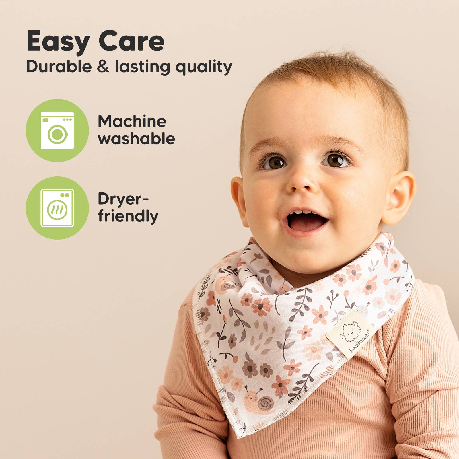 NR KEABABIES BABY BANDANA BIBS | 8-PACK | BLOOM