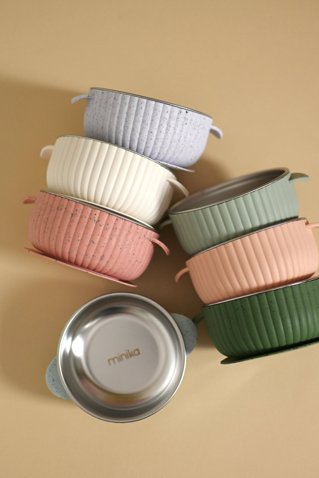 NR MINIKA STAINLESS & SILICONE BOWL | LAVENDER