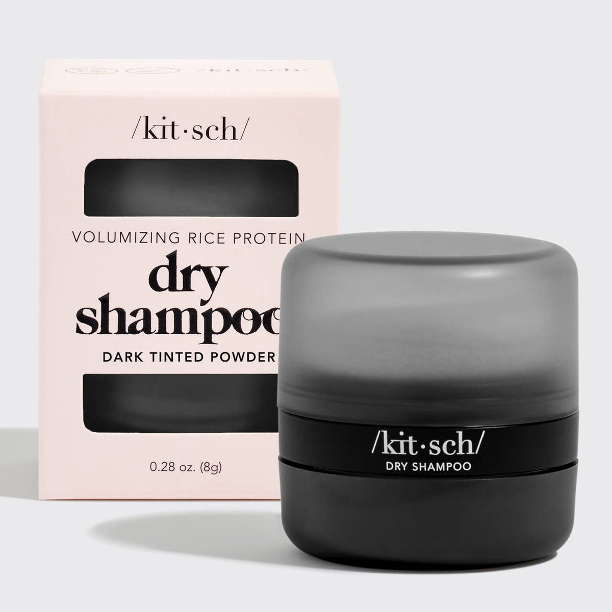 NR KITSCH VOLUMIZING RICE PROTEIN DRY SHAMPOO WITH PUFF | DARK HAIR