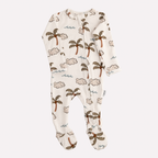 NR PIP + PHEE BAMBOO FOOTED SLEEPER | MAPLE GRID | NEWBORN