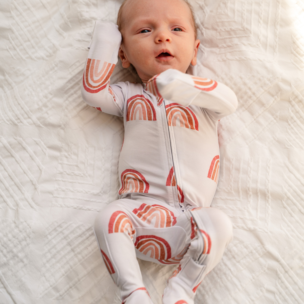 NR PIP + PHEE BAMBOO FOOTED SLEEPER | SANDSTONE | NEWBORN