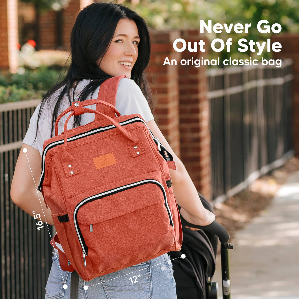 NR KEABABIES DIAPER BAG BACK PACK | RUSTIC RED