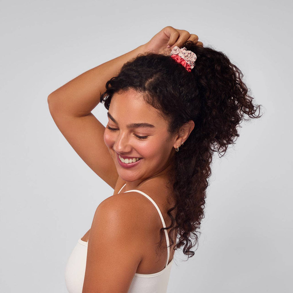 NR KITSCH SATIN SCRUNCHIES 5pc | CHERRY BLOSSUM