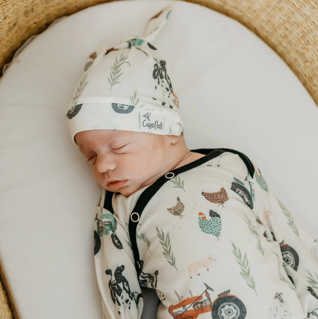 NR COPPER PEARL TOP KNOT HAT | FARMING JO
