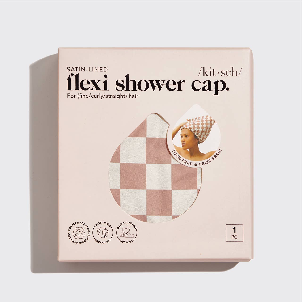 NR KITSCH SATIN LINED FLEXI SHOWER CAP