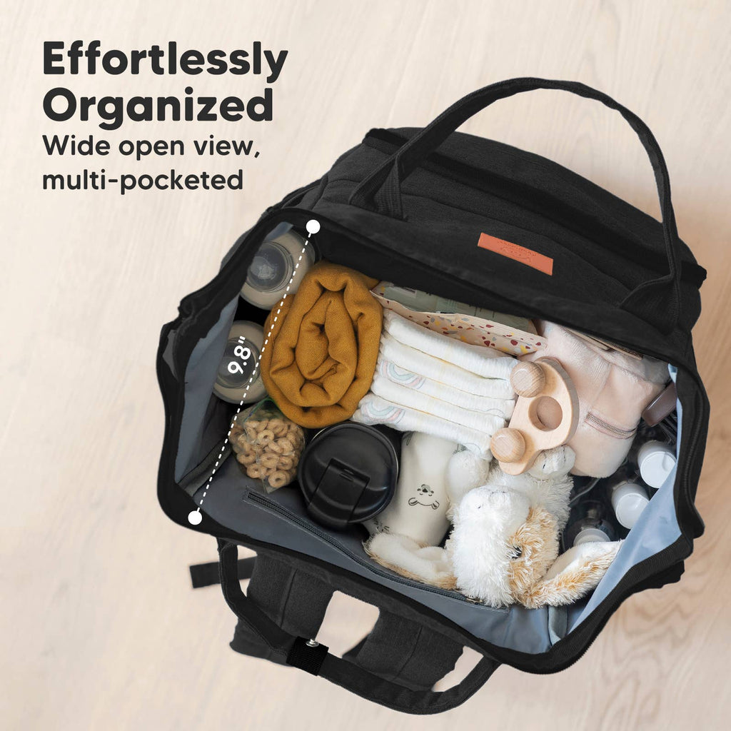 NR KEABABIES DIAPER BAG BACK PACK | TRENDY BLACK
