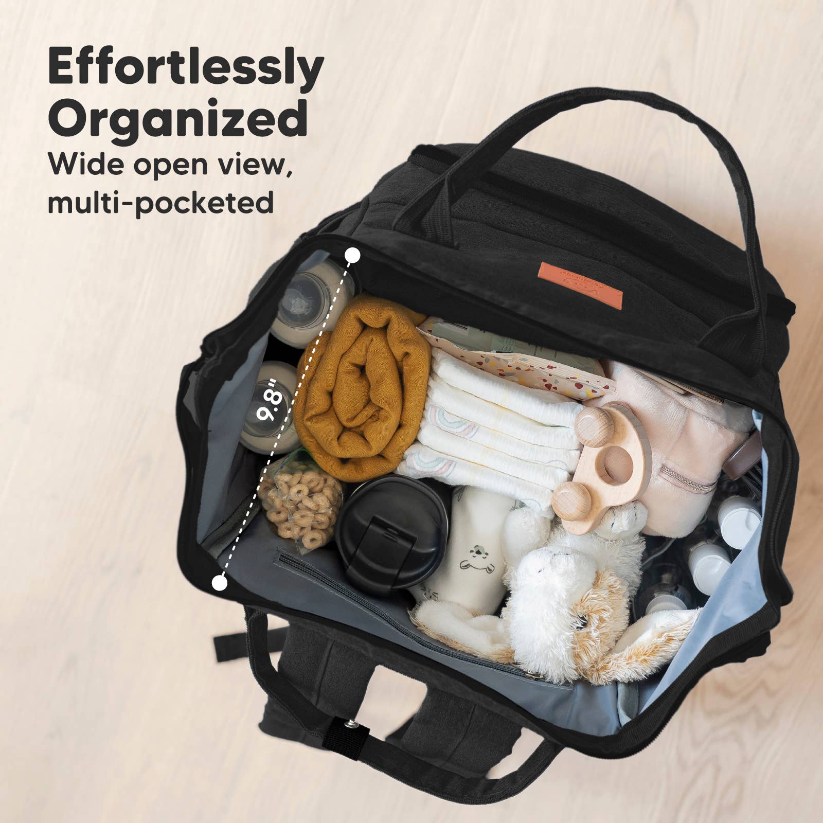 NR KEABABIES DIAPER BAG BACK PACK | TRENDY BLACK