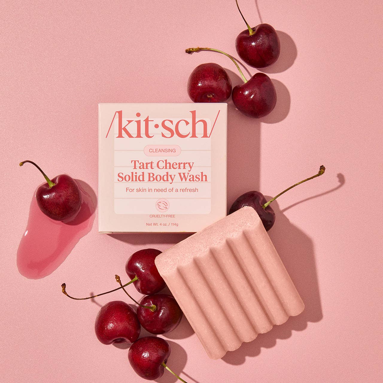 NR KITSCH CLEANSING SOLID BODY WASH | TART CHERRY