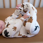 NR PIP + PHEE BAMBOO FOOTED SLEEPER | CAFE FLORAL | NEWBORN