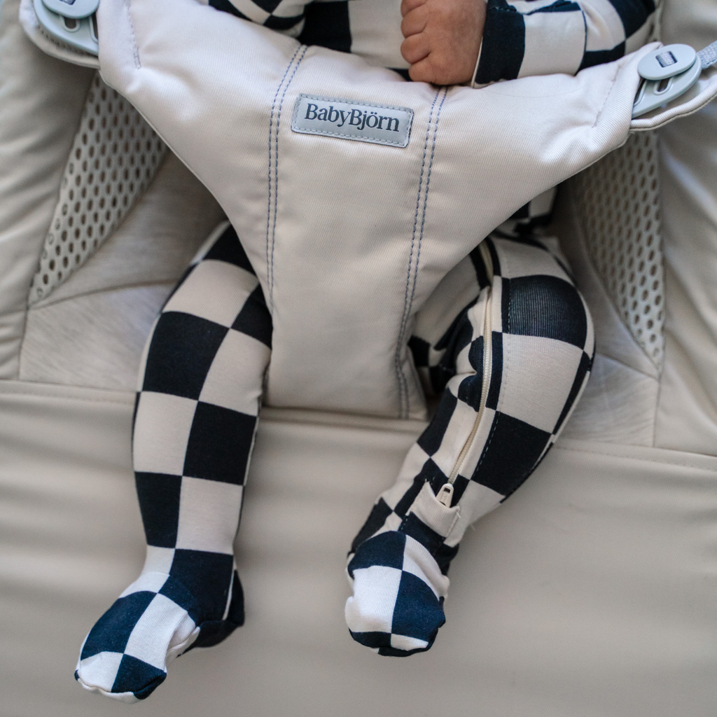 NR PIP + PHEE BAMBOO FOOTED SLEEPER | CARAMEL SMILEYS