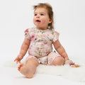 NR BELAN J RUFFLED SHORTALL ROMPER | FLORAL BLISS