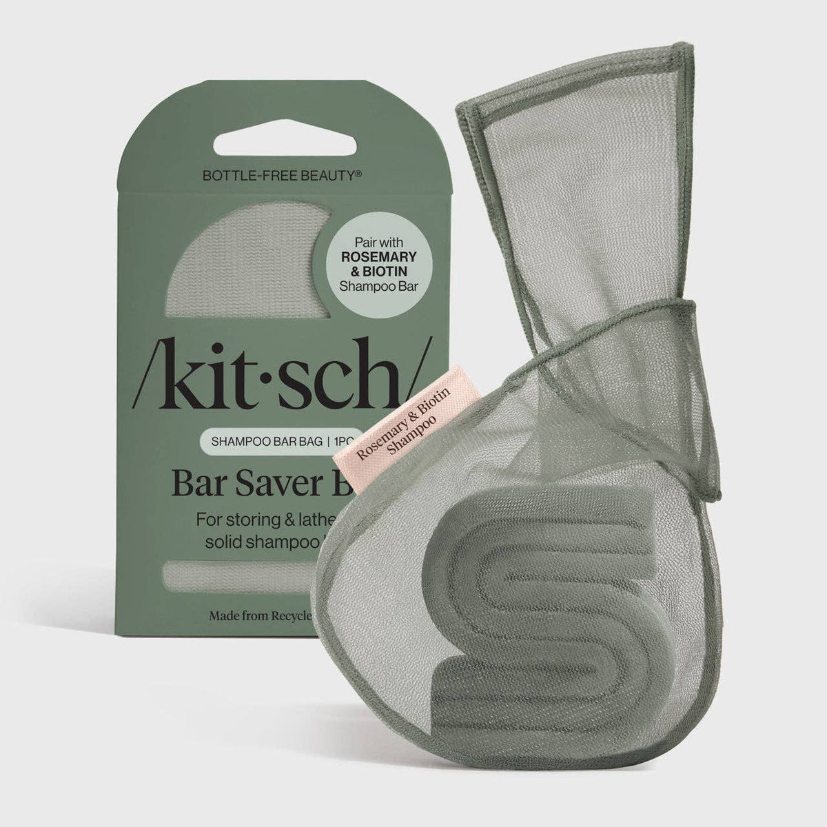 NR KITSCH SHAMPOO BEAUTY BAR SAVER BAG | GREEN