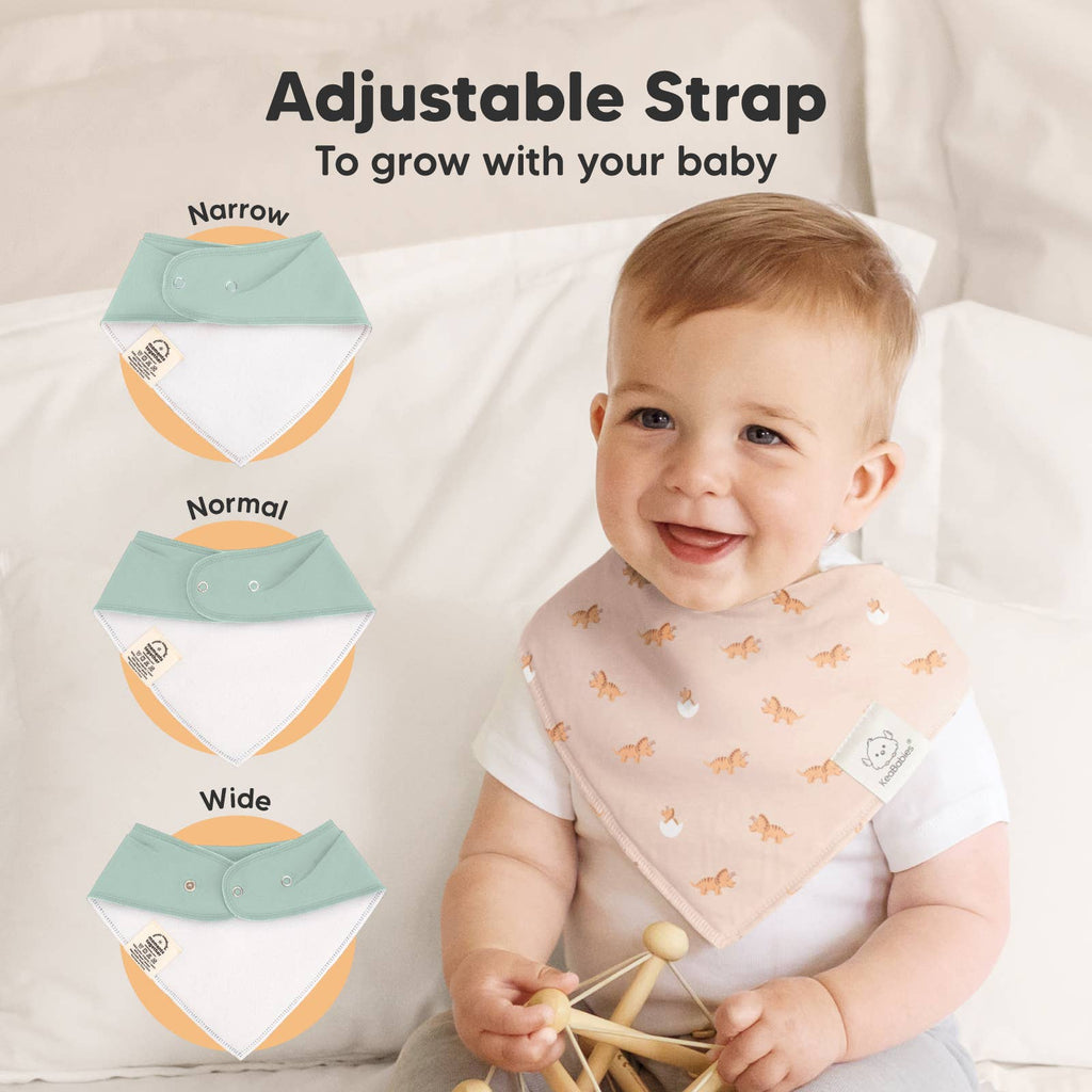 NR KEABABIES BABY BANDANA BIBS | 8-PACK | ROARSOME