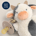 NR BITZY PAL NATURAL PACIFIER PLUSH | COW