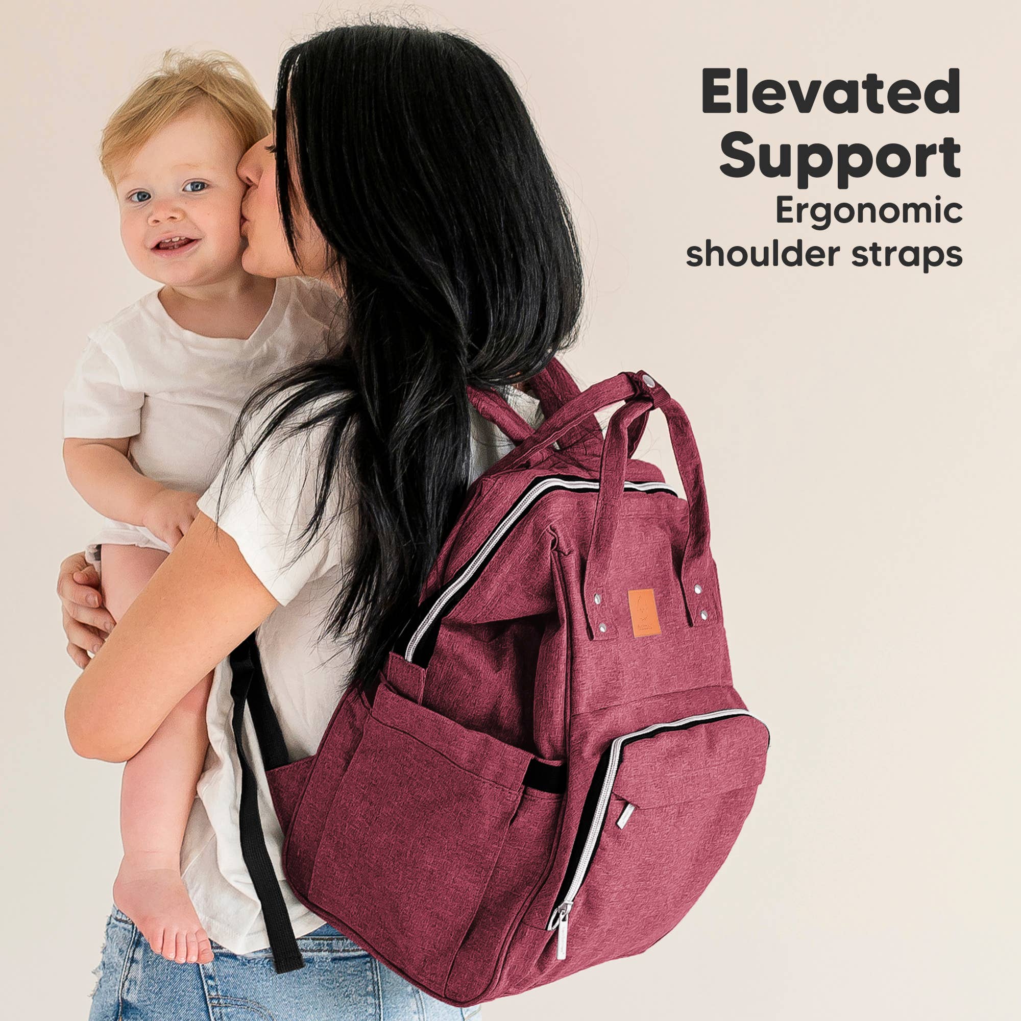 NR KEABABIES DIAPER BAG BACK PACK | RUSTIC RED