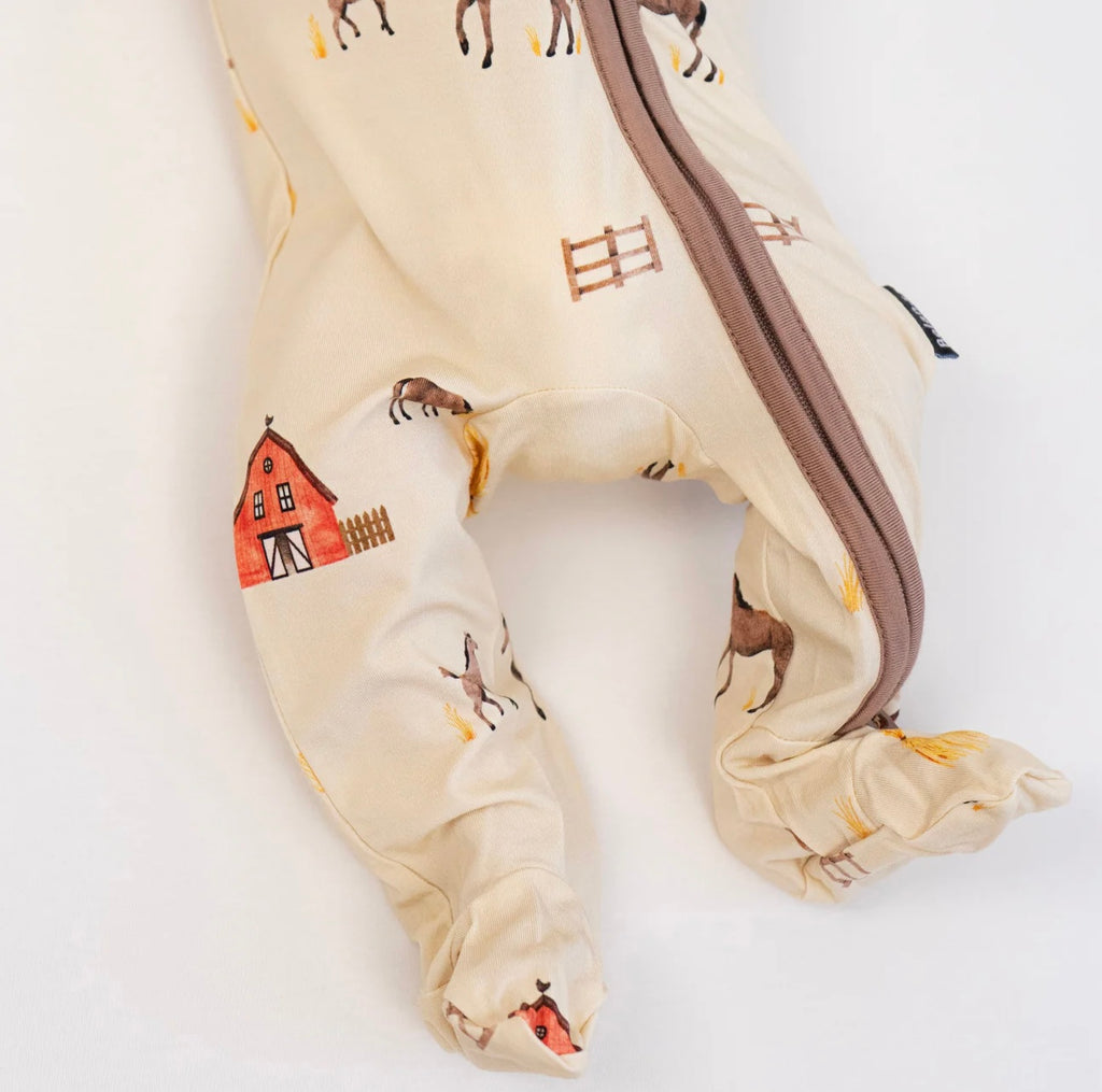 NR BELAN J FOOTED ZIPPER SLEEPER | HAY NEIGHBOR