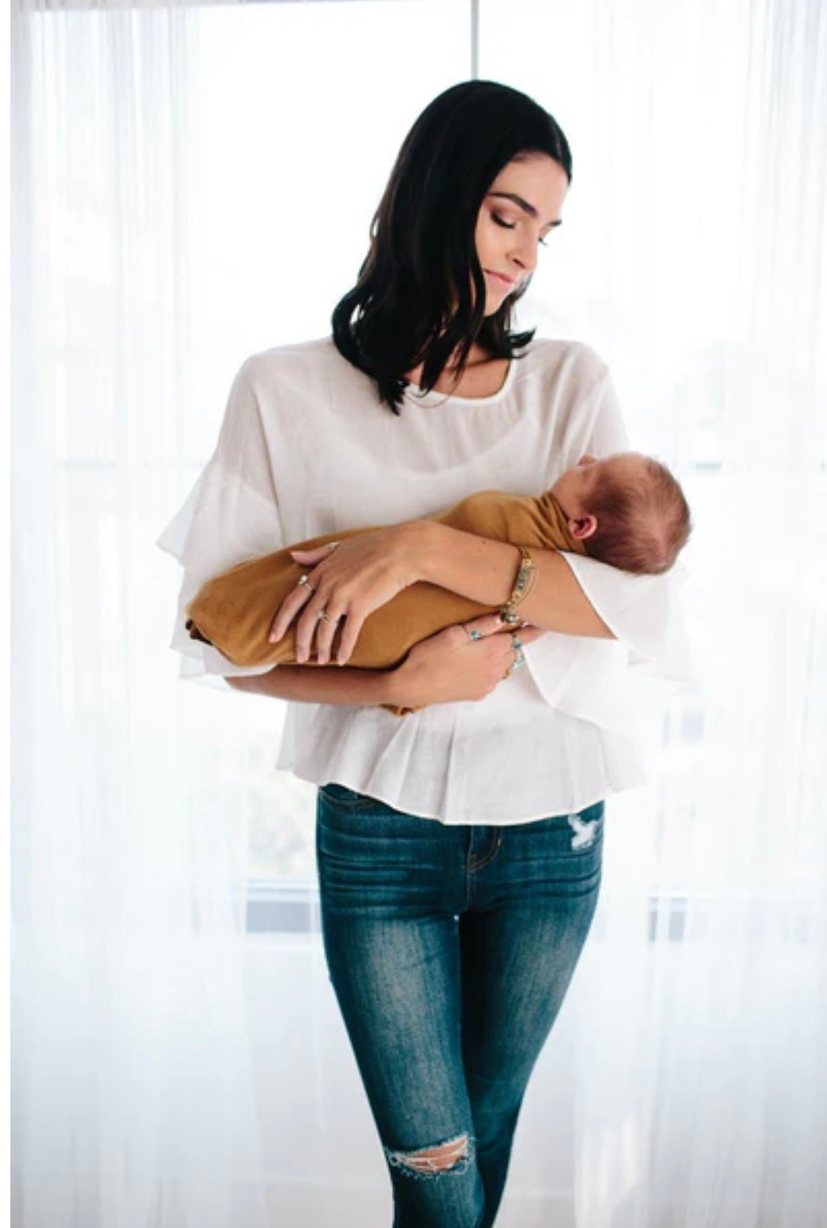 NR COPPER PEARL SWADDLE BLANKET | CAMEL