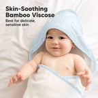 NR KEABABIES LUXE HOODED TOWEL | 35x35 | BLUE WHALE