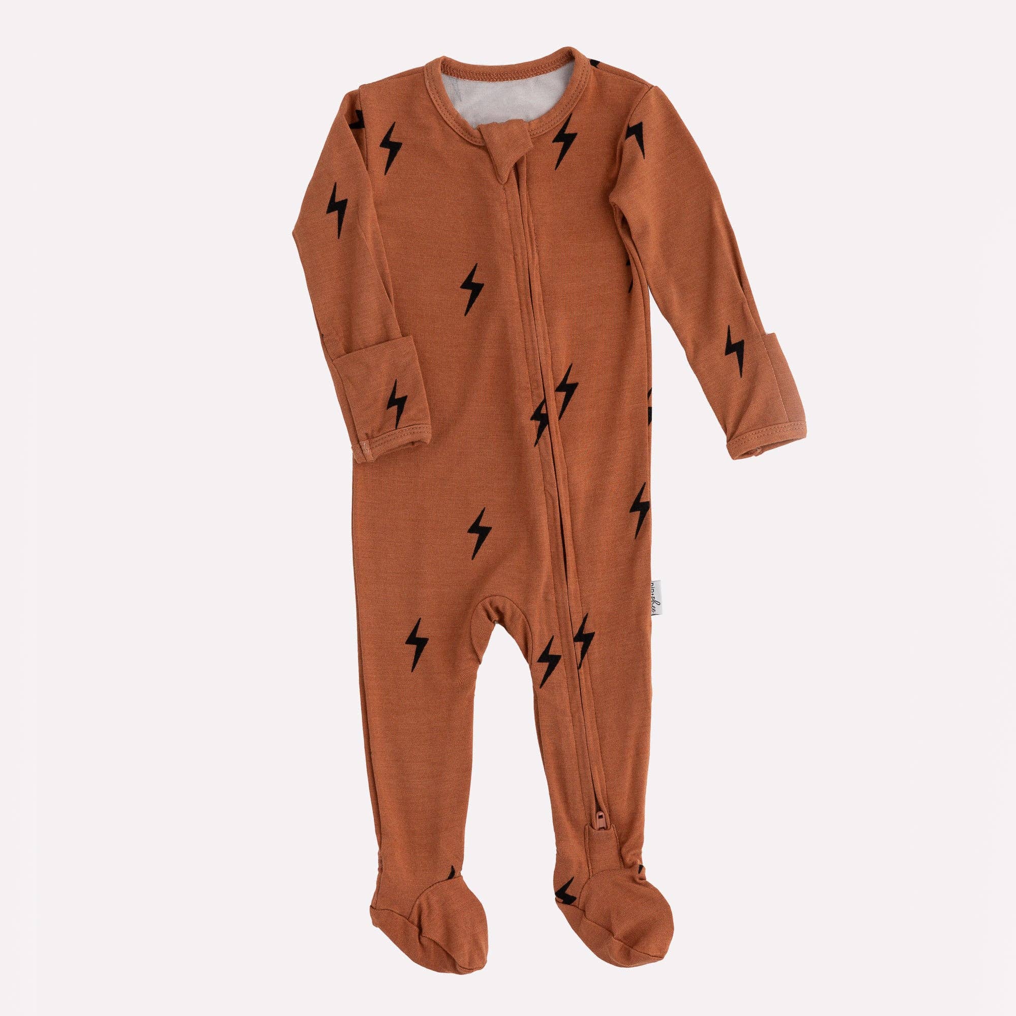 NR PIP + PHEE BAMBOO FOOTED SLEEPER | MAPLE GRID | NEWBORN