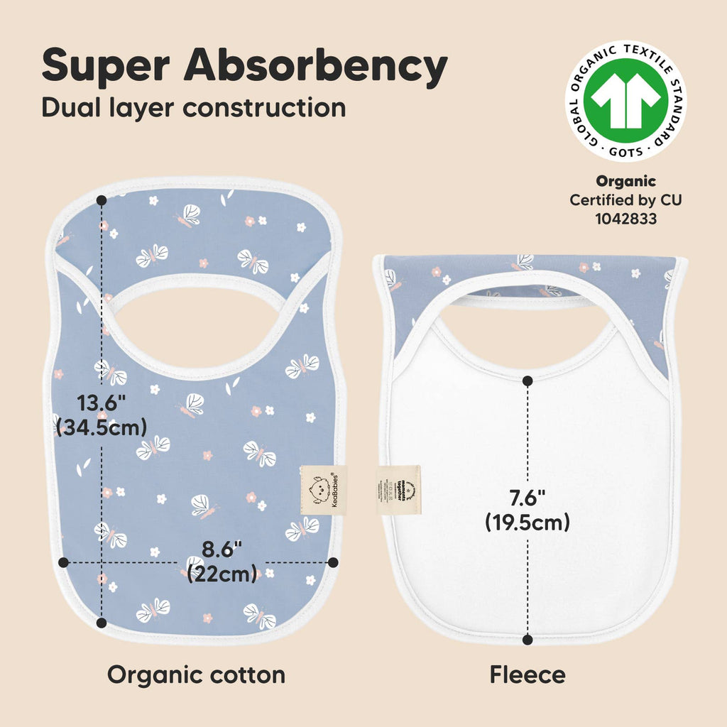 NR KEABABIES 8-PACK HALLO DROOL BIBS | FLEUR