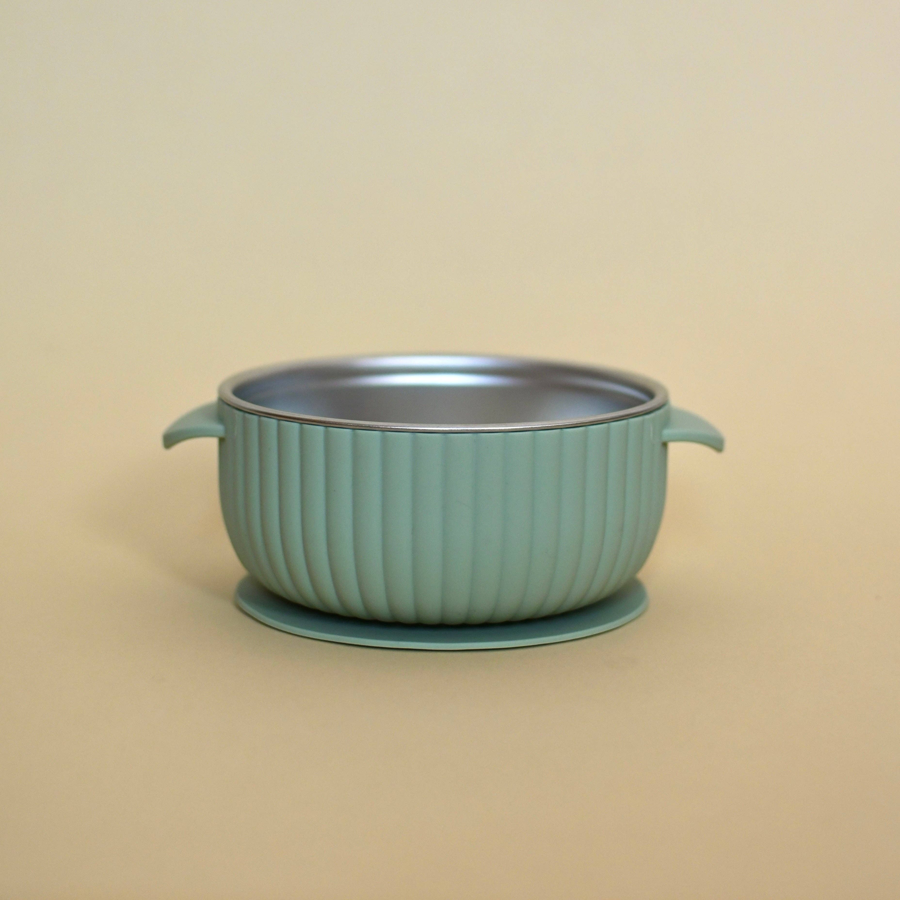 NR MINIKA STAINLESS & SILICONE BOWL | SAGE