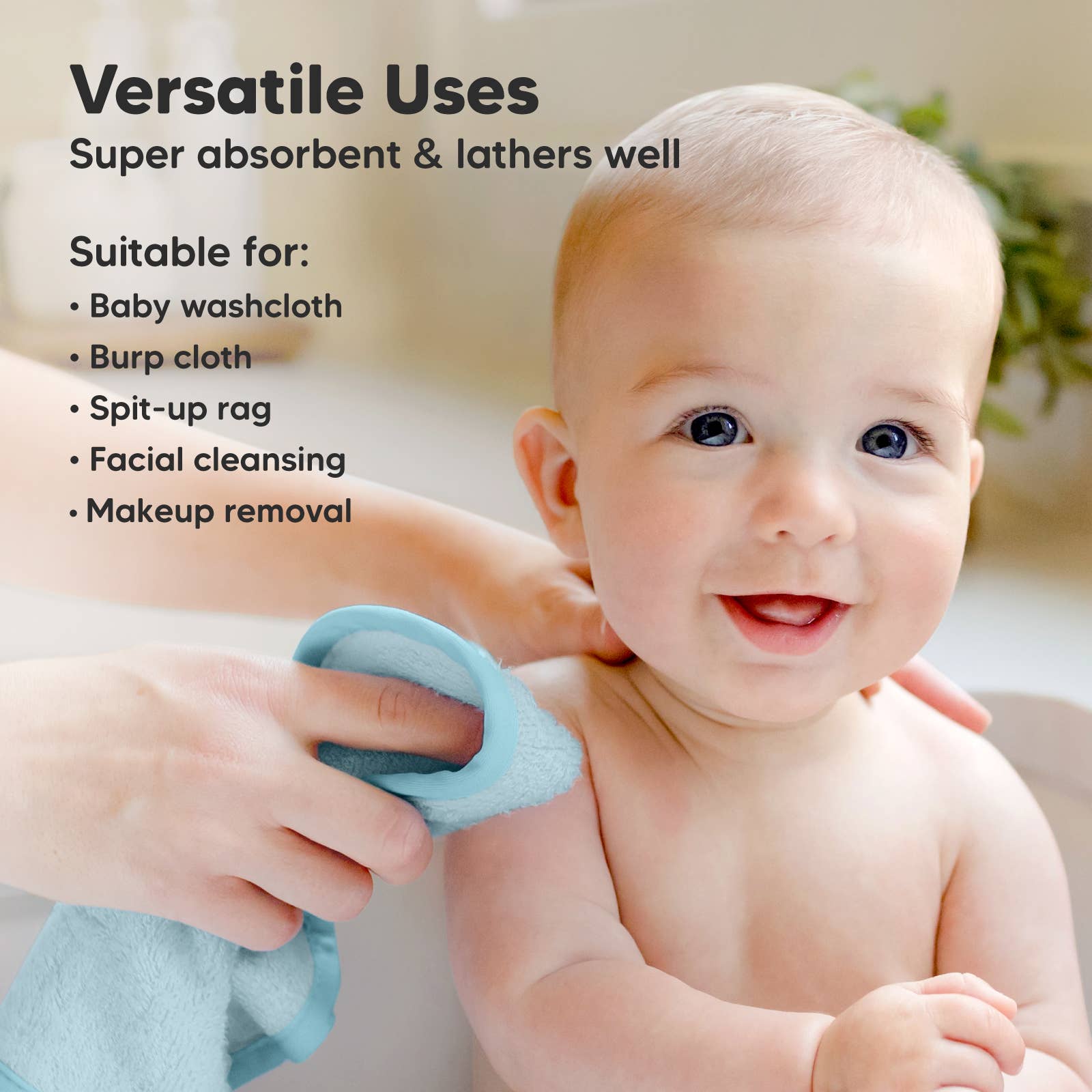 NR KEABABIES WASH CLOTHS | 6 PACK | BRAVO BLUE