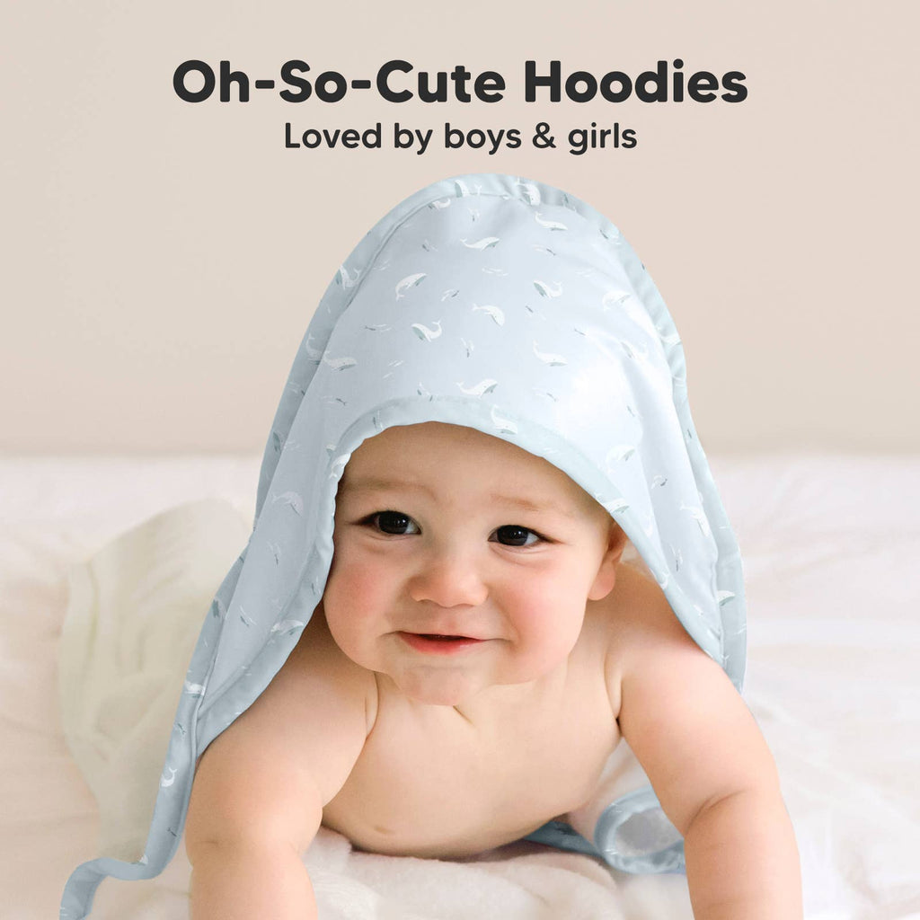 NR KEABABIES LUXE HOODED TOWEL | 35x35 | BLUE WHALE