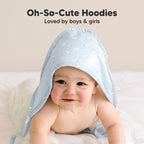 NR KEABABIES LUXE HOODED TOWEL | 35x35 | BLUE WHALE