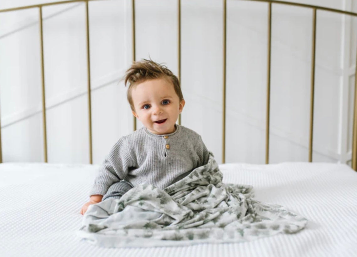 NR COPPER PEARL SWADDLE BLANKET | EVERGREEN