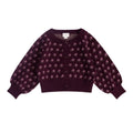 Evie Cardigan - Evie Jacquard Fig