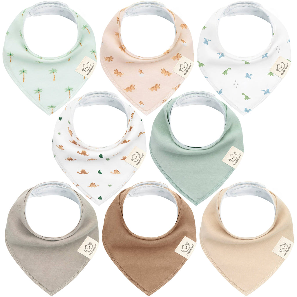 NR KEABABIES BABY BANDANA BIBS | 8-PACK | ROARSOME