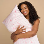 NR KITSCH KING SATIN PILLOWCASE | STRIPED BOWS
