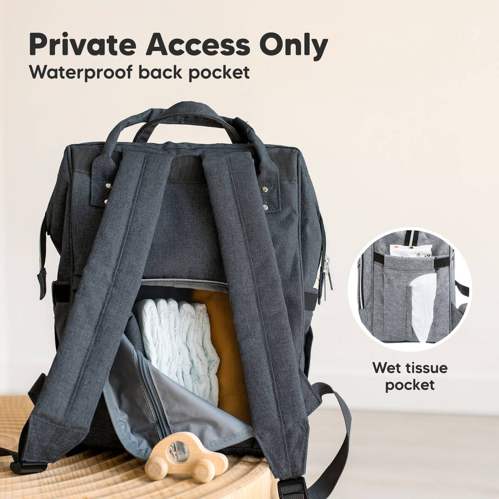 NR KEABABIES DIAPER BAG BACK PACK | MYSTIC GRAY