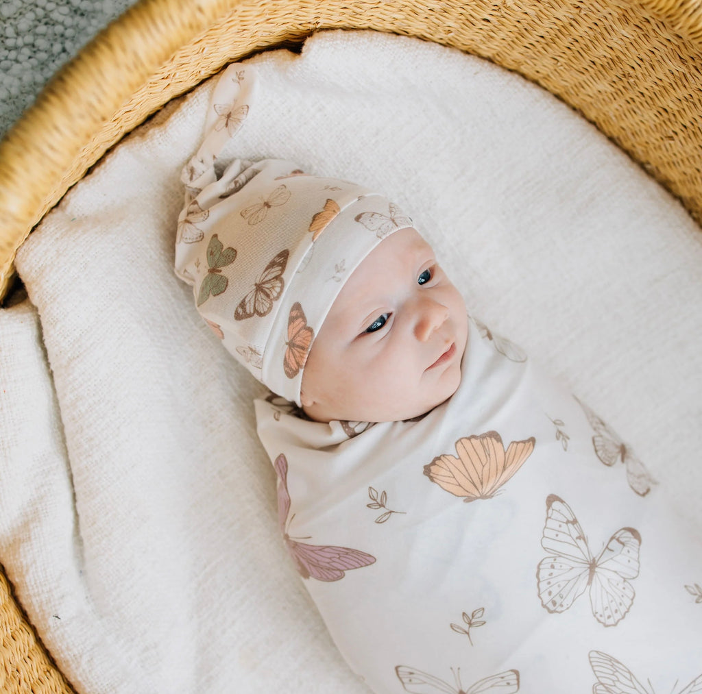 NR COPPER PEARL TOP KNOT HAT | LUNA BUTTERFLY