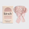 NR KITSCH ADJUSTABLE OVERSIZED SATIN BONNET | BLUSH