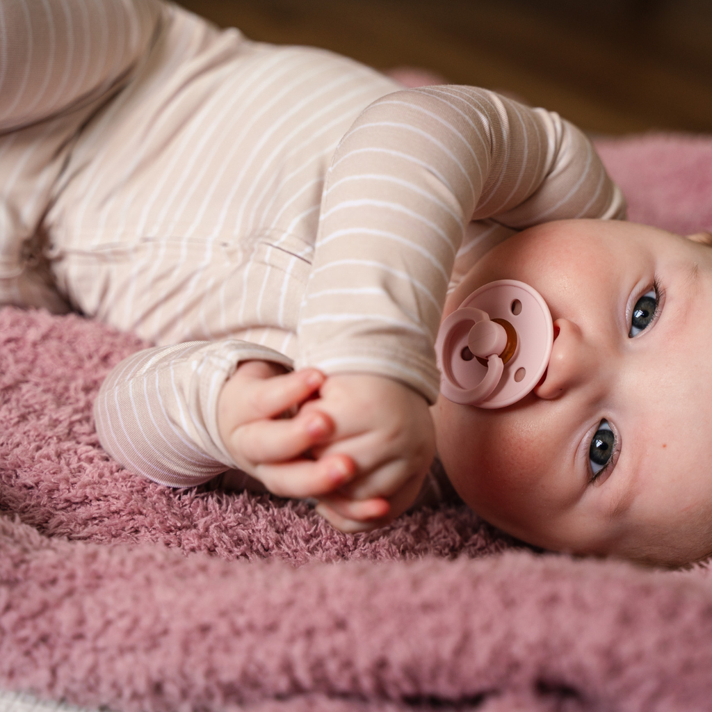 NR PIP + PHEE BAMBOO FOOTED SLEEPER | BROWN SMILEY | NEWBORN