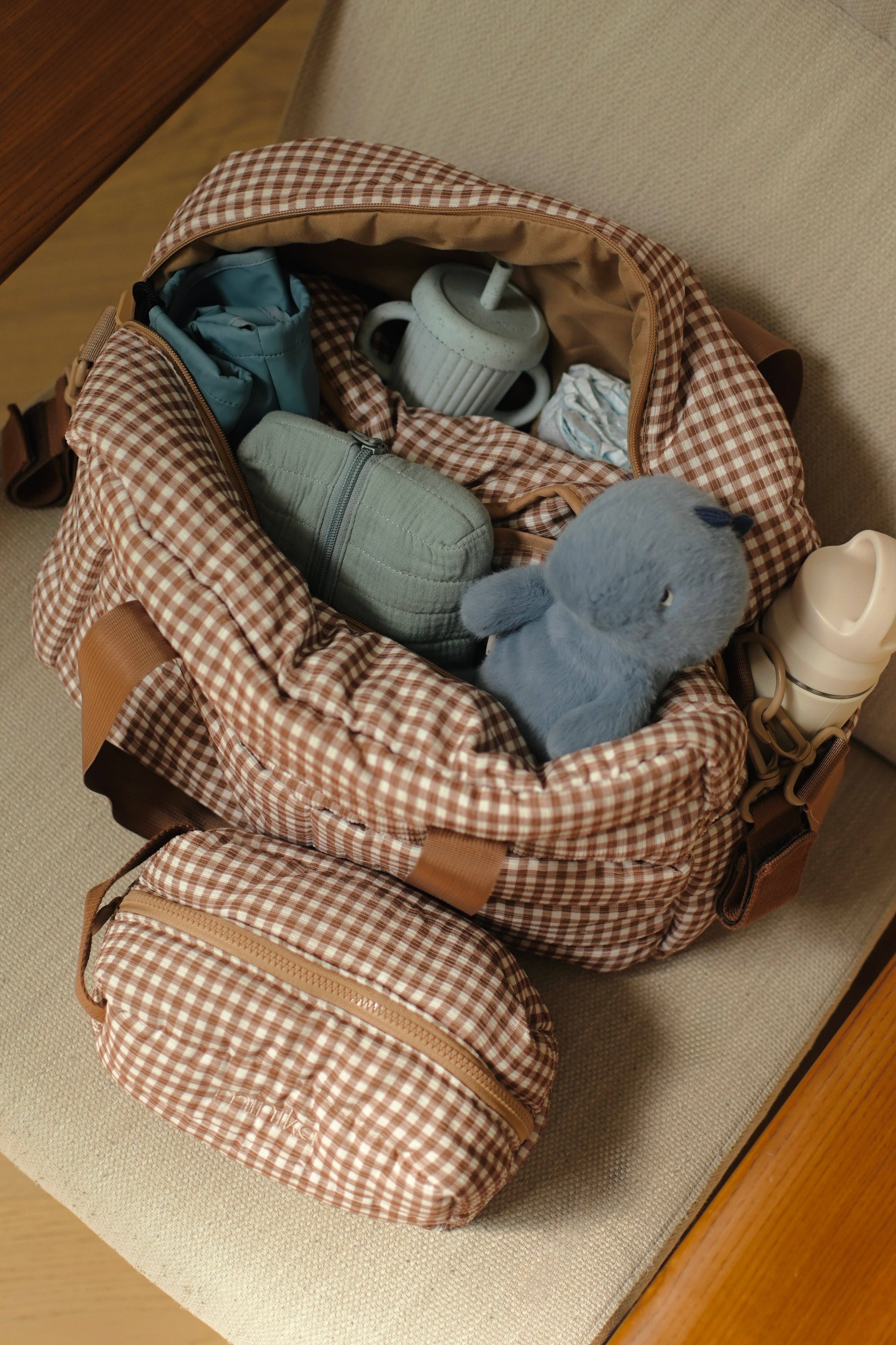 NR MINIKA POUCH | VICHY BROWN