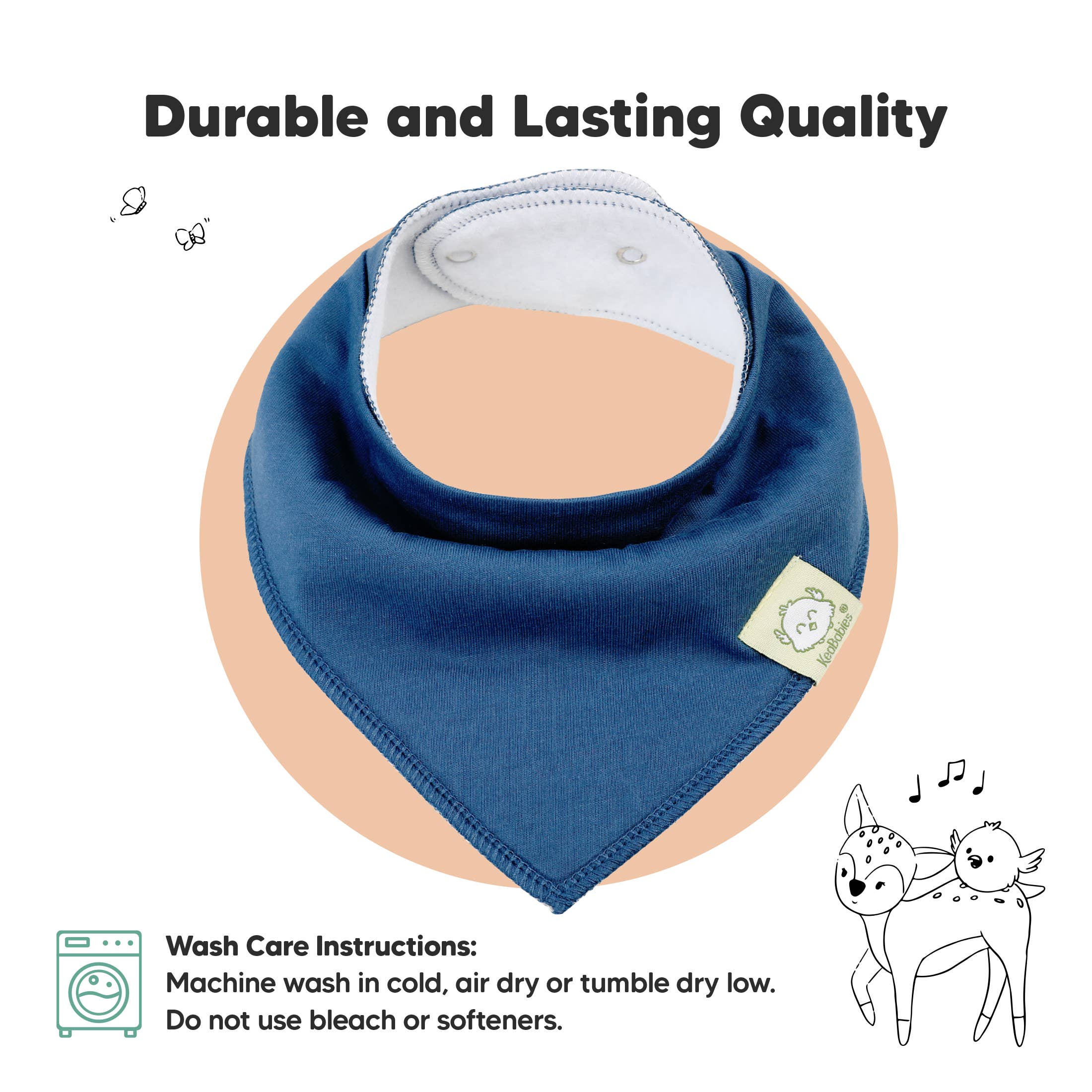 NR KEABABIES BABY BANDANA BIBS | 8-PACK | HUNTER