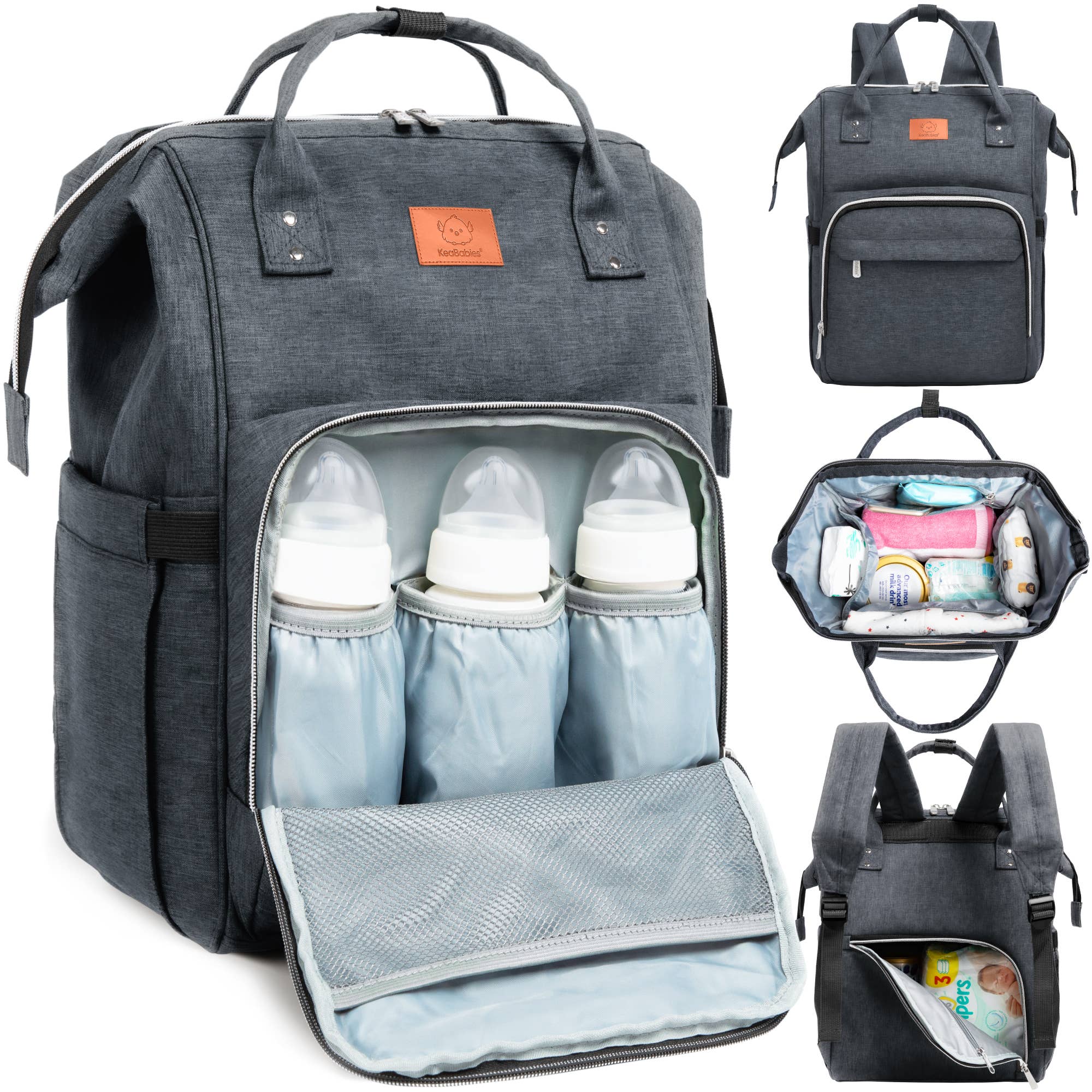 NR KEABABIES DIAPER BAG BACK PACK | MYSTIC GRAY