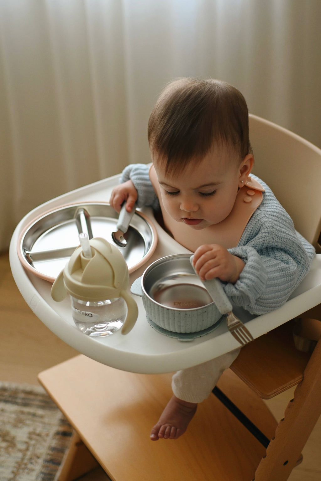 NR MINIKA STAINLESS & SILICONE BOWL | LAVENDER