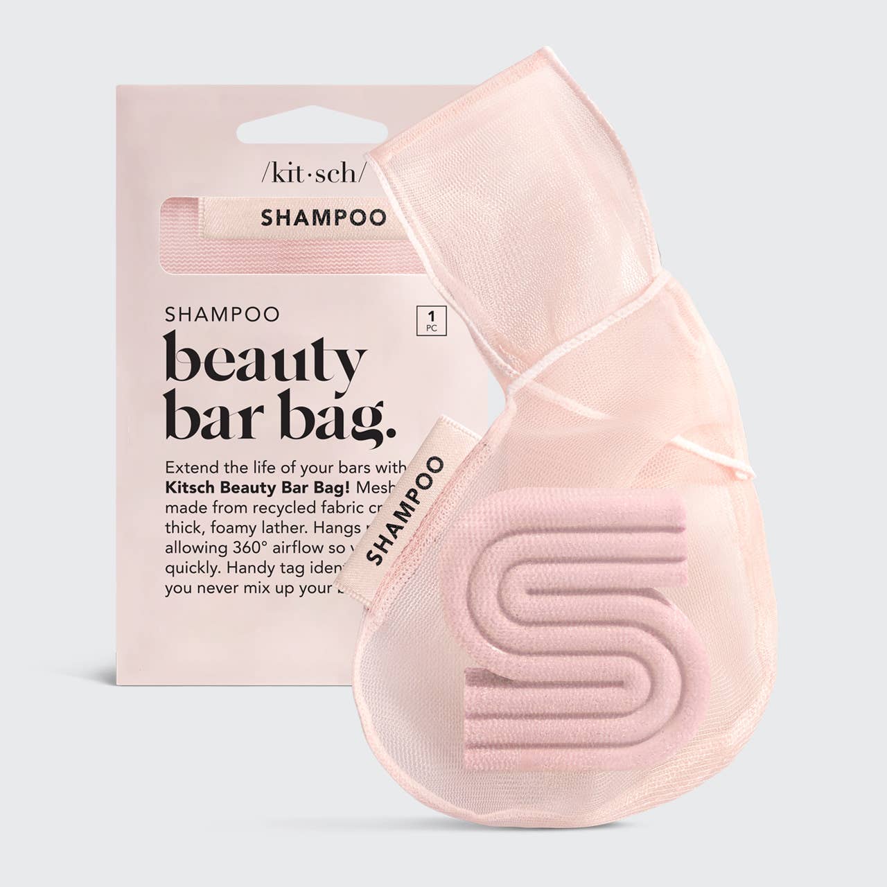 NR KITSCH SHAMPOO BEAUTY BAR SAVER BAG | BLUSH